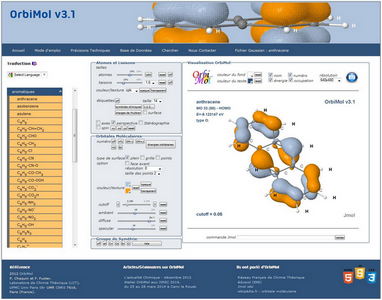fenêtre principale de OrbiMol