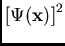 $\left[\Psi({\bf x})\right]^2$