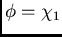 $\phi=\chi_1$