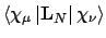 $\left<\chi_{\mu}\left\vert{\bf
L}_N\right\vert\chi_{\nu}\right>$