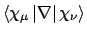$\left<\chi_{\mu}\left\vert{\bf\nabla}\right\vert\chi_{\nu}\right>$