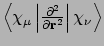 $\left<\chi_{\mu}\left\vert\frac{\partial^2}{\partial {\mathbf
r}^2}\right\vert\chi_{\nu}\right>$