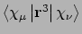 $\left<\chi_{\mu}\left\vert{\bf r}^3\right\vert\chi_{\nu}\right>$