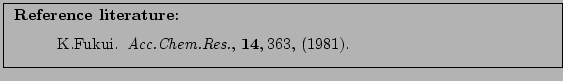 \fbox{
\parbox[h][\height][l]{12cm}{
\small
\noindent
{\bf Reference literature:...
...\newblock {\em Acc.Chem.Res.}, {\bf 14},\hspace{0.25em}363, (1981).
\end{list}}}