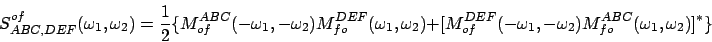 \begin{eqnarray*}
\delta_F & = & \frac{1}{30}
\sum_{\alpha\beta=x,y,z} S^{0f}...
...sum_{\alpha\beta=x,y,z} S^{0f}_{\alpha\beta,\beta\alpha}(\omega)
\end{eqnarray*}