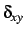$\delta_{xy}$