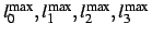 $l^{\text{max}}_0,l^{\text{max}}_1,l^{\text{max}}_2,l^{\text{max}}_3$