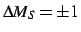 $\Delta M_S = \pm 1$