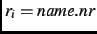 $r_i=name.nr$