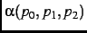 $\alpha(p_0,p_1,p_2)$