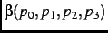 $\beta(p_0,p_1,p_2,p_3)$