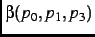 $\beta(p_0,p_1,p_3)$