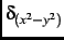 $\delta_{(x^2-y^2)}$