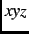 $xyz$