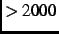 $>2000$