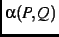 $\alpha(P,Q)$