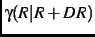 $\gamma(R\vert R+DR)$