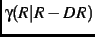 $\gamma(R\vert R-DR)$