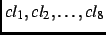 $cl_1,cl_2,\ldots,cl_8$