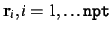 ${\bf r}_i,
i=1,\ldots\verb*+npt+$
