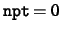 $\verb*+npt+=0$