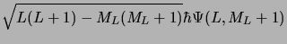 $\displaystyle \sqrt{L(L+1)-M_L(M_L+1)}\hbar\Psi(L, M_L+1)$