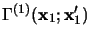 $ \Gamma^{(1)}({\bf x}_1; {\bf x}^\prime_1)$