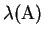 $\displaystyle \lambda(\mathrm A)$